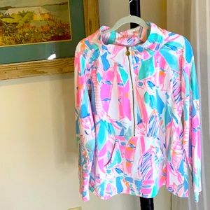 Worn but still life in it quarter zip Lilly size xl